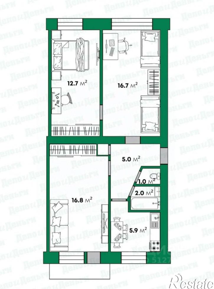 3-комн квартира улица Сурикова, 15,  д. 15