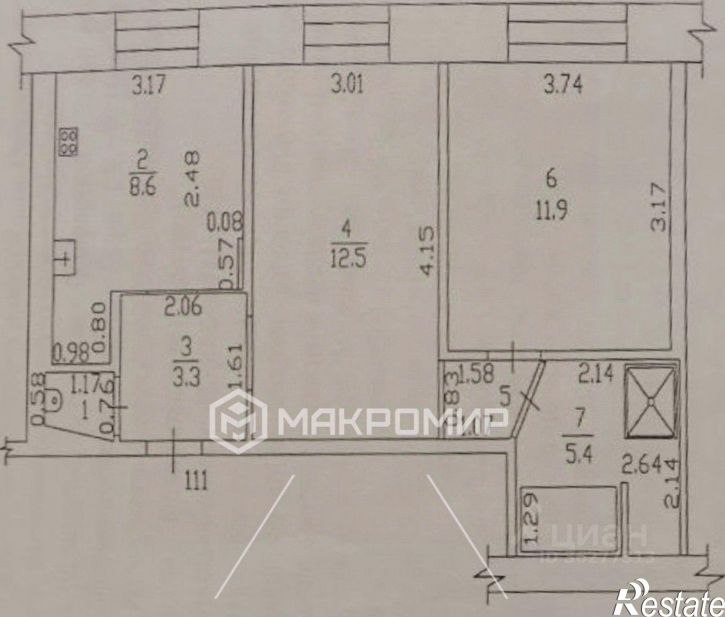 2-комн квартира улица Чапаева, 69/1,  д. 69/1