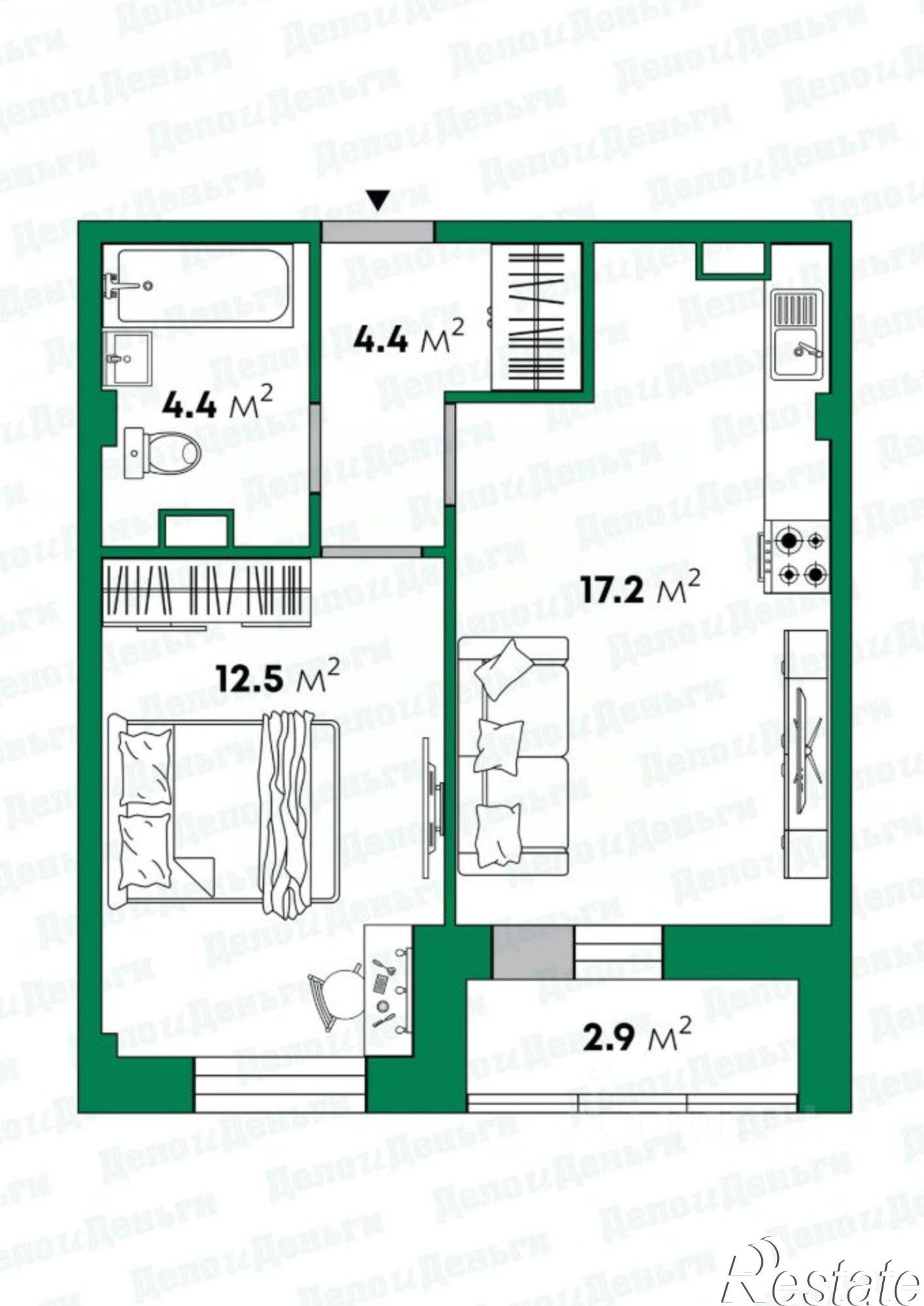 Купить квартиру за 7 350 000 рублей на улица Воровского, 97