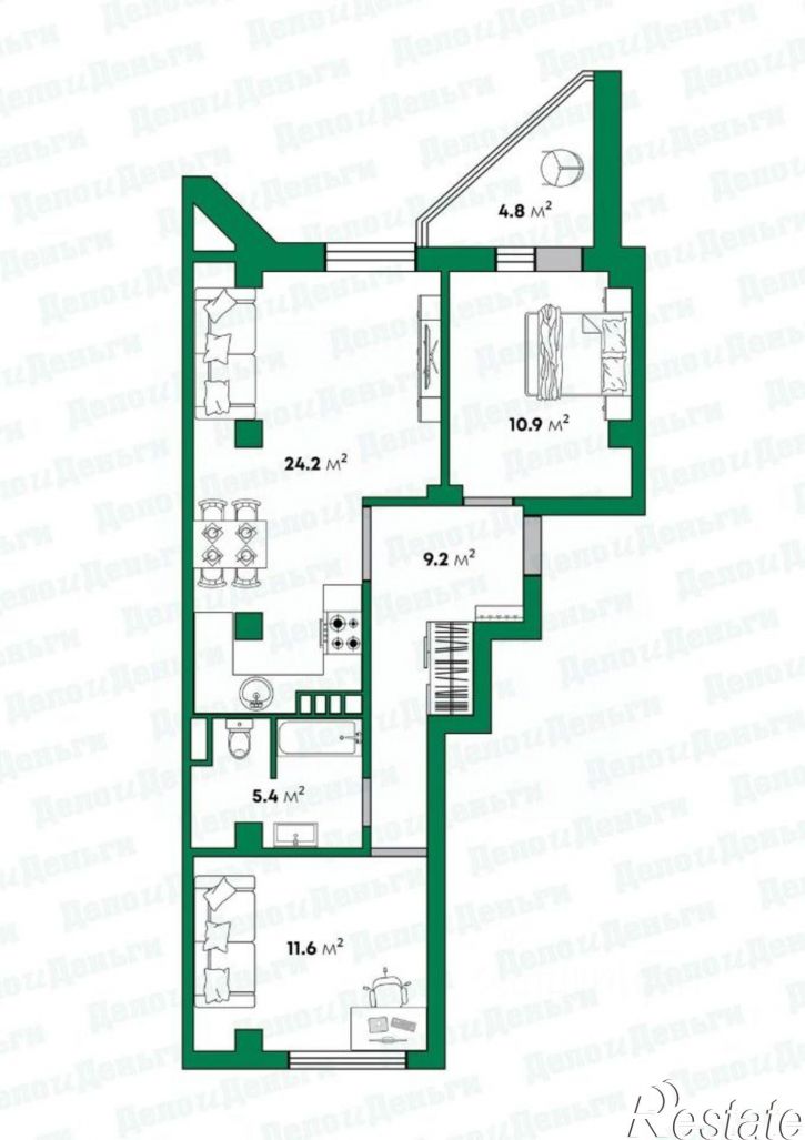 3-комн квартира улица Калинина, 40,  д. 40