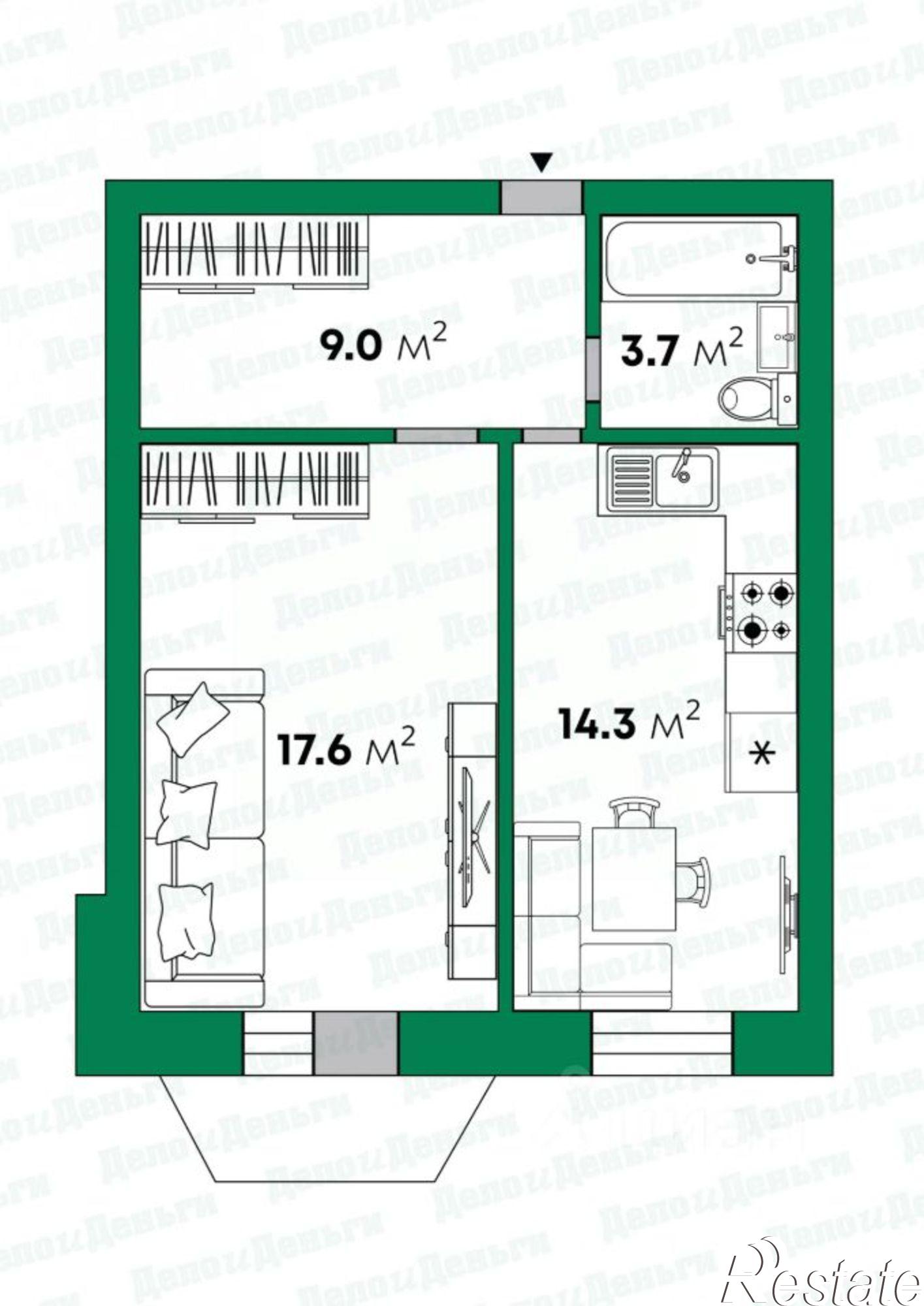Купить квартиру за 5 350 000 рублей на Милицейская улица, 3