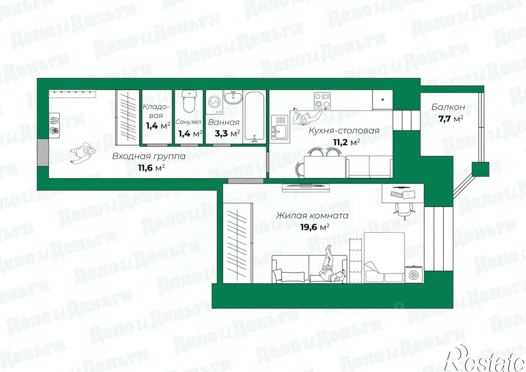 Купить квартиру за 4 850 000 рублей на улица Физкультурников, 20