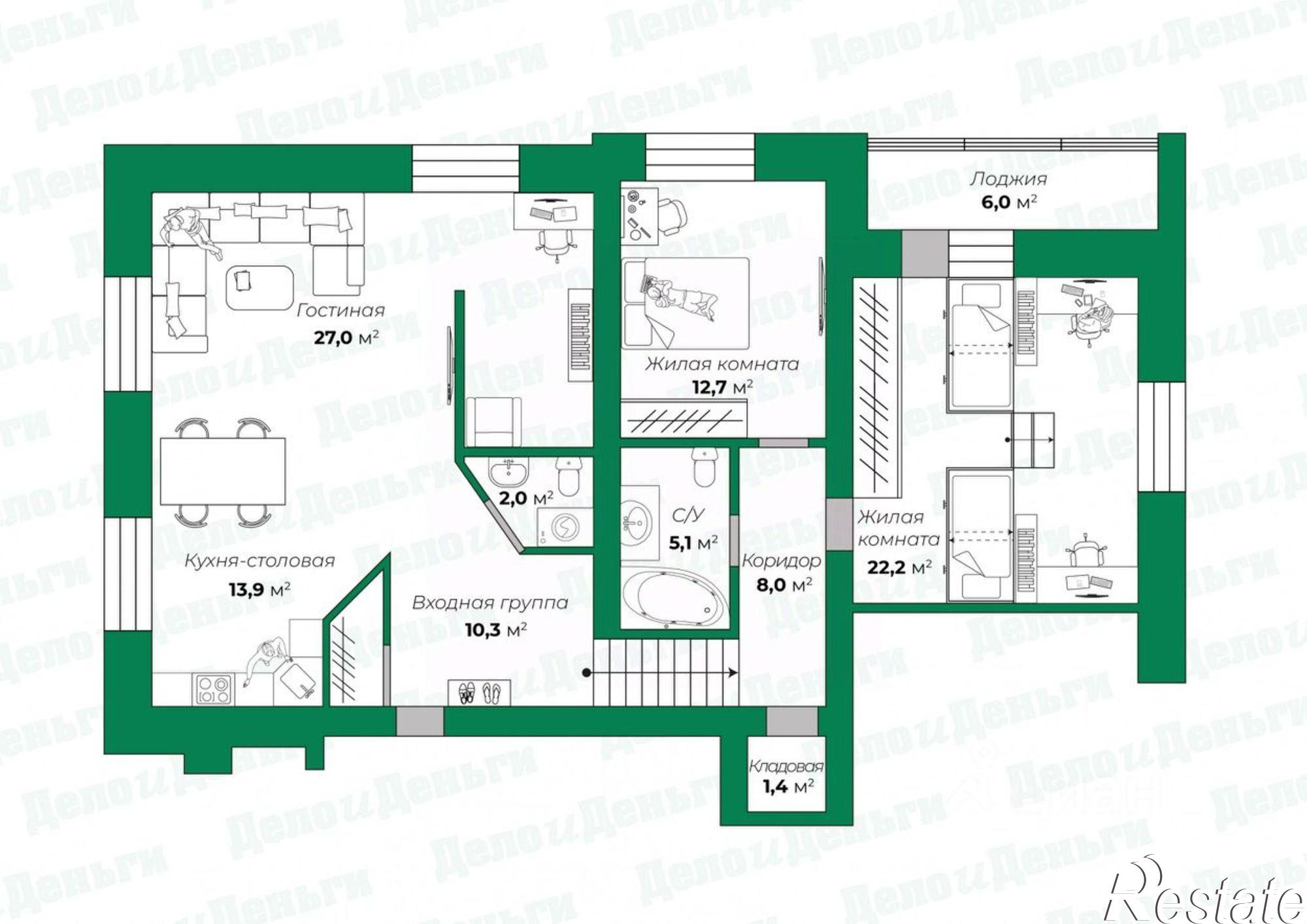 Купить квартиру за 11 500 000 рублей на Казанская улица, 101