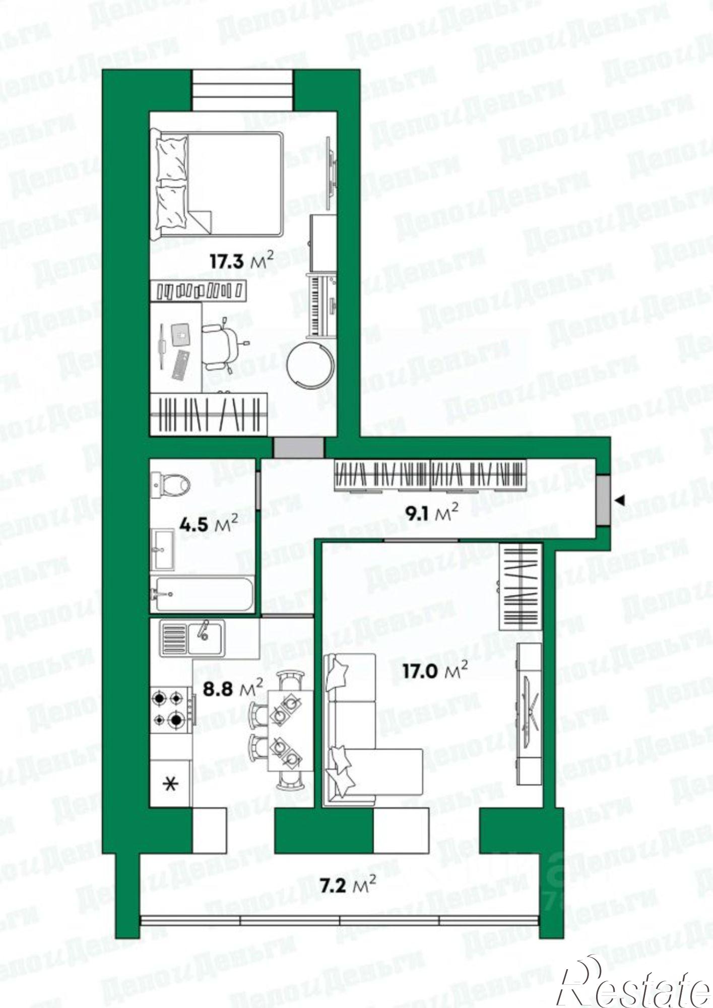 Купить квартиру за 7 200 000 рублей на ул Новая, 6