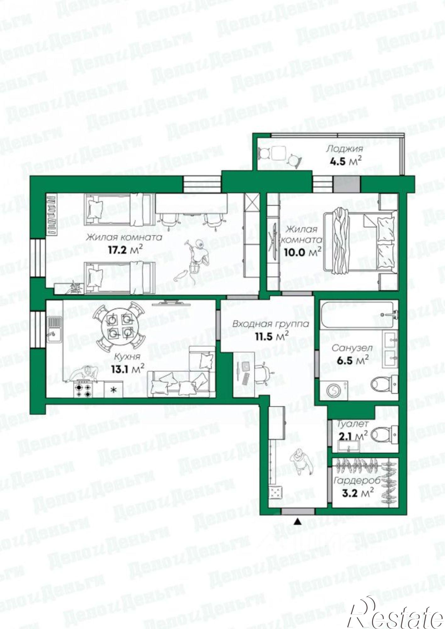 Купить квартиру за 9 800 000 рублей на ул Мостовицкая, 12
