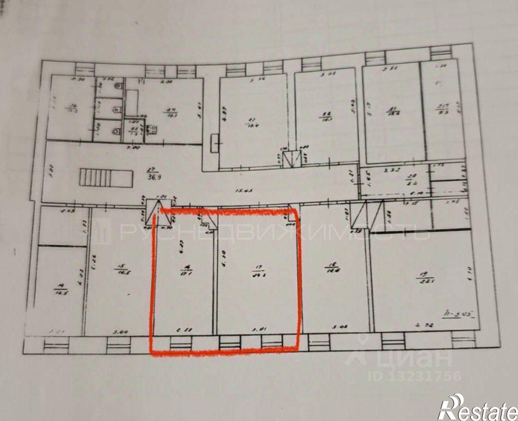 Купить комнату за 2 200 000 рублей на ул Пристанская, 3