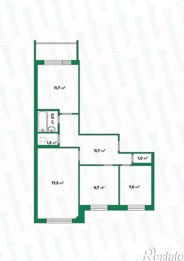 3-комн квартира ул Космонавта Владислава Волкова, 2,  д. 2