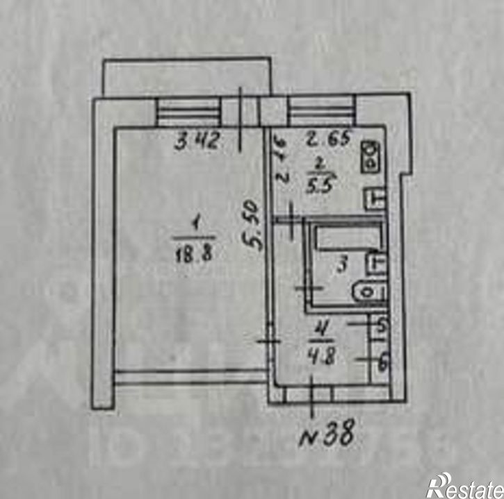 1-комн квартира улица Некрасова, 32А,  д. 32А