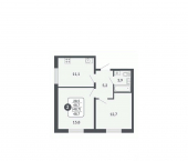 2-комн, 48 кв м, этаж 16/17 Московская улица, 209