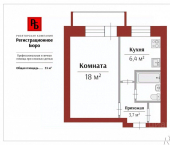 1-комн, 33кв м, этаж 5/5 улица Сурикова, 26А