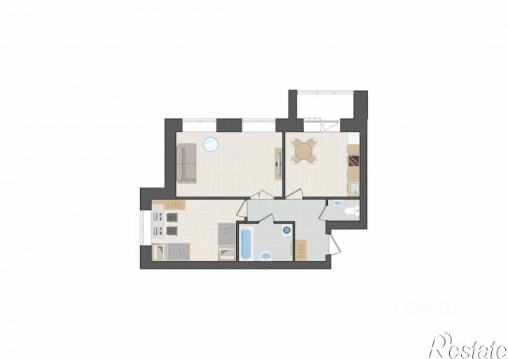 2-комн квартира в новом доме улица Капитана Дорофеева, 22,  д. 22