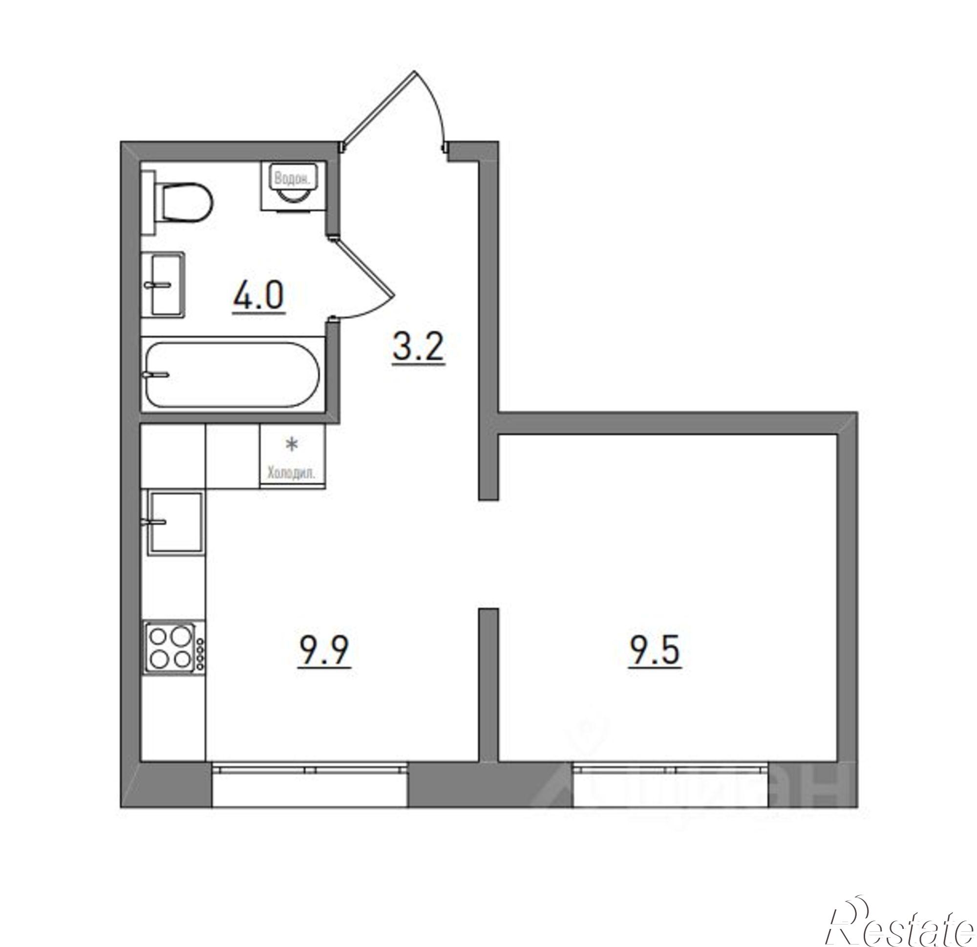 Купить квартиру за 3 431 400 рублей на Прибрежный б-р, 6