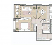 2-комн, 59 кв м, этаж 2/17 Мелькомбинатовский проезд, 4