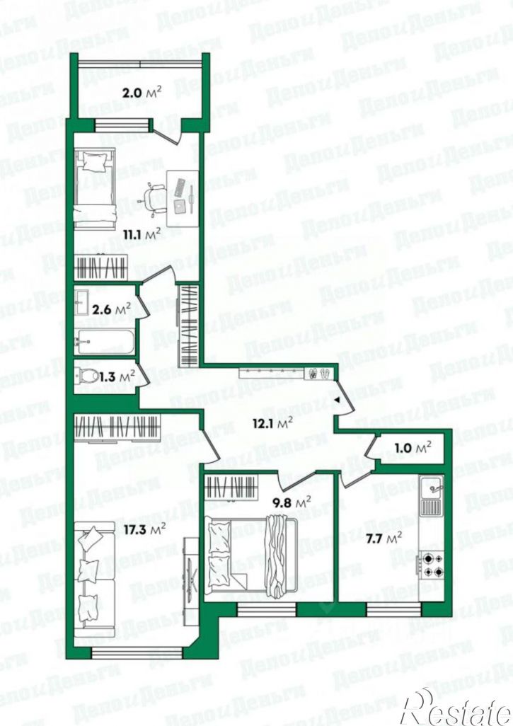 3-комн квартира улица Риммы Юровской, 1,  д. 1