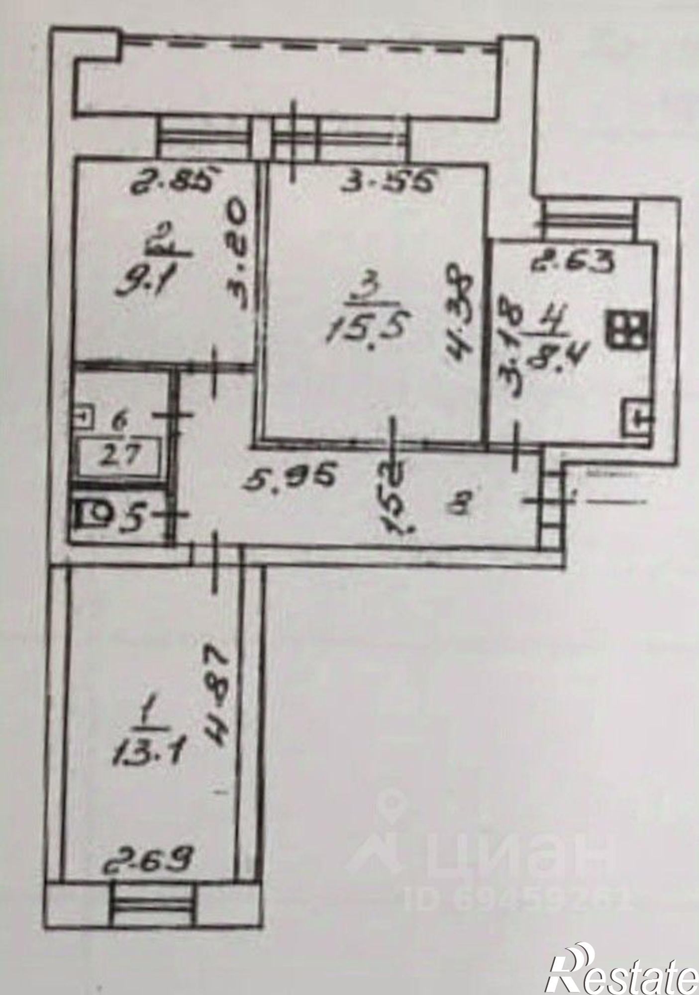 Купить квартиру за 7 350 000 рублей на Московская улица, 134