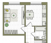 1-комн, 33 кв м, этаж 14/17 ул Слобода Курочкины, 19