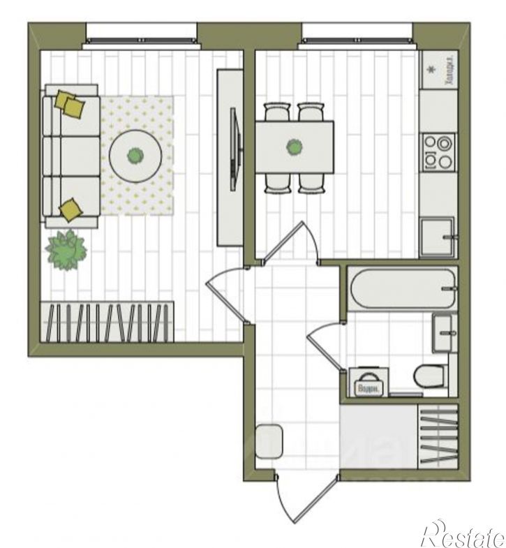 1-комн квартира в новом доме ул Слобода Курочкины, 19,  д. 19