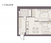 1-комн, 47 кв м, этаж 2/10 ул Московская, 68