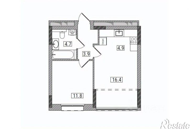 2-комн квартира в новом доме Мелькомбинатовский проезд, 3,  д. 3