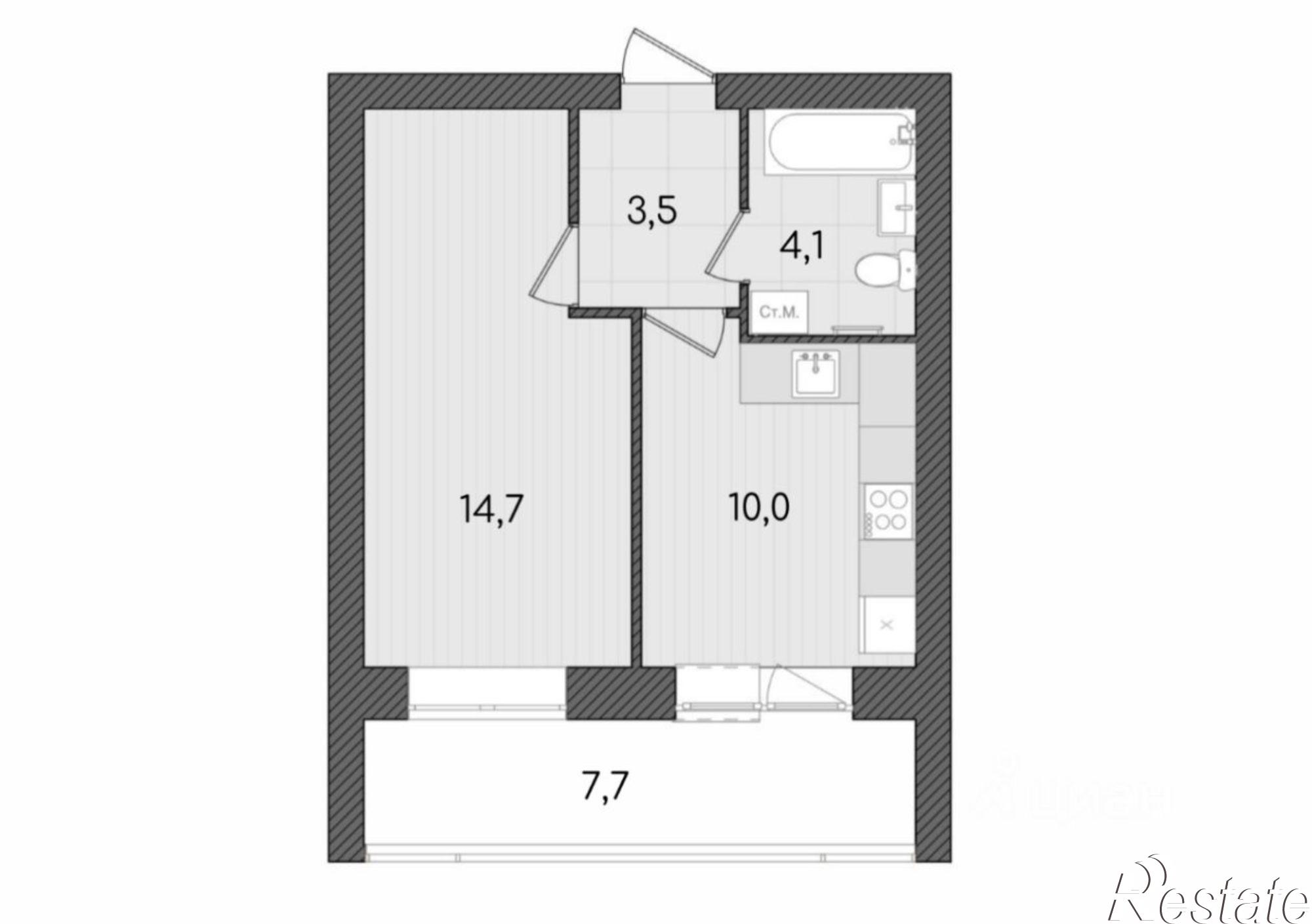 Купить квартиру за 5 651 600 рублей на ул Капитана Дорофеева, 22
