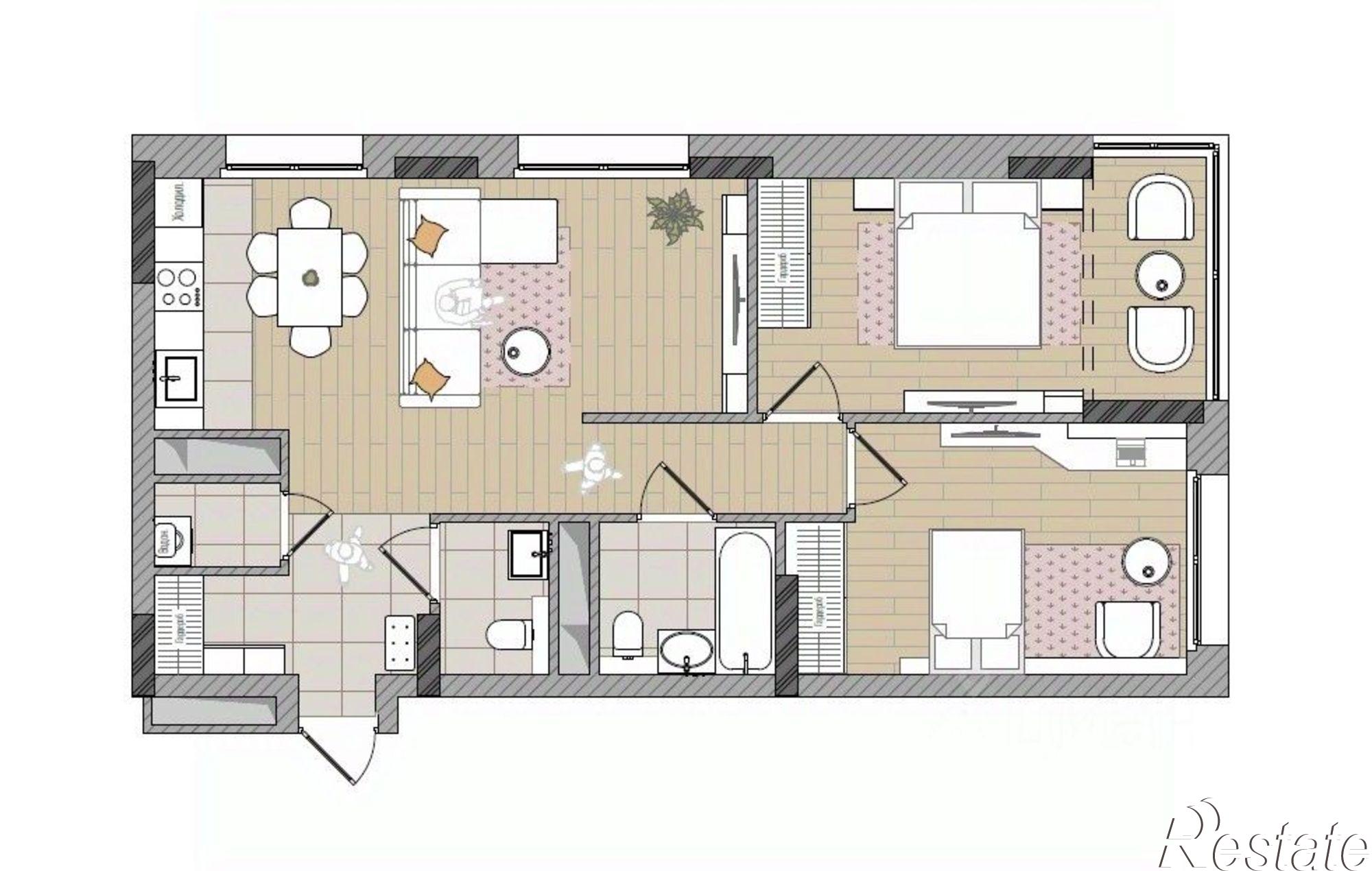 Купить квартиру за 10 055 800 рублей на Мелькомбинатовский проезд, 3