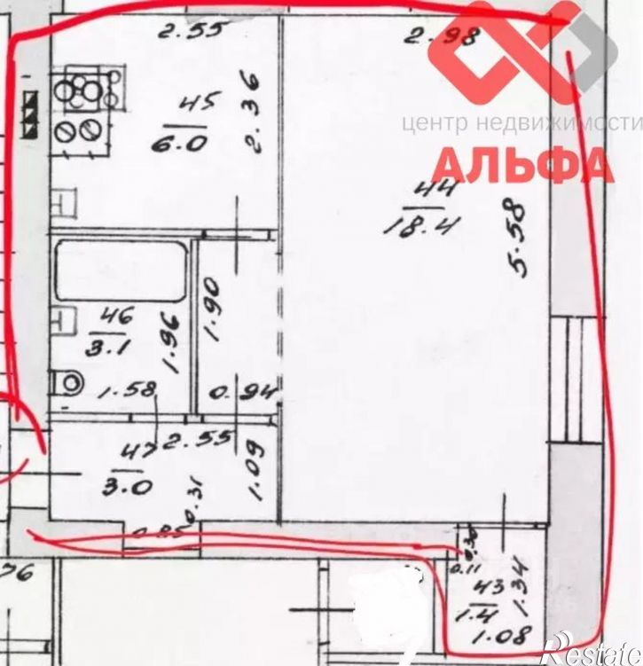 1-комн квартира ул Профсоюзная, 80,  д. 80
