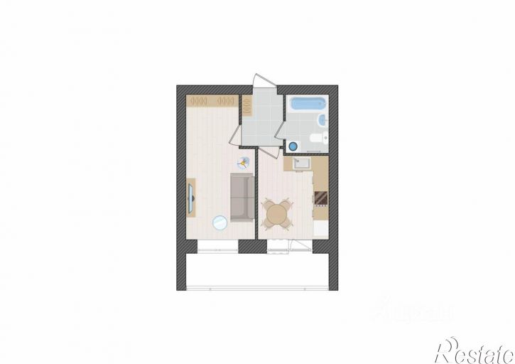 1-комн квартира в новом доме ул Капитана Дорофеева, 22,  д. 22