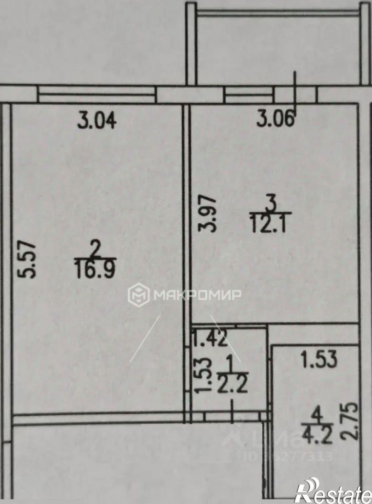 2-комн квартира улица Доверия, 1,  д. 1