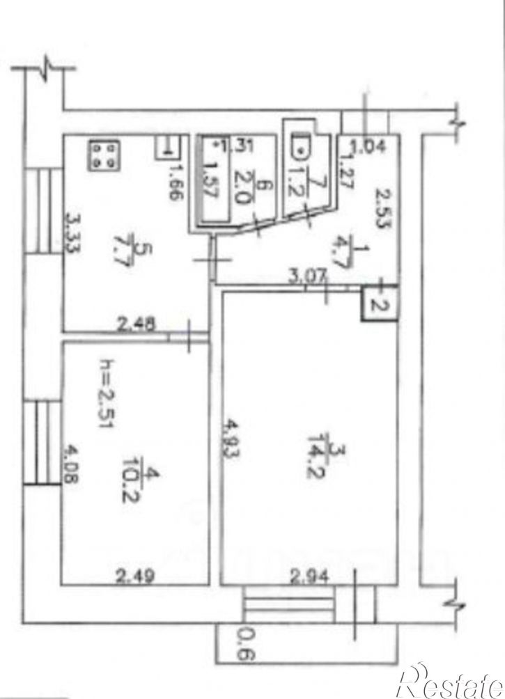 2-комн квартира Проектная улица, 27,  д. 27