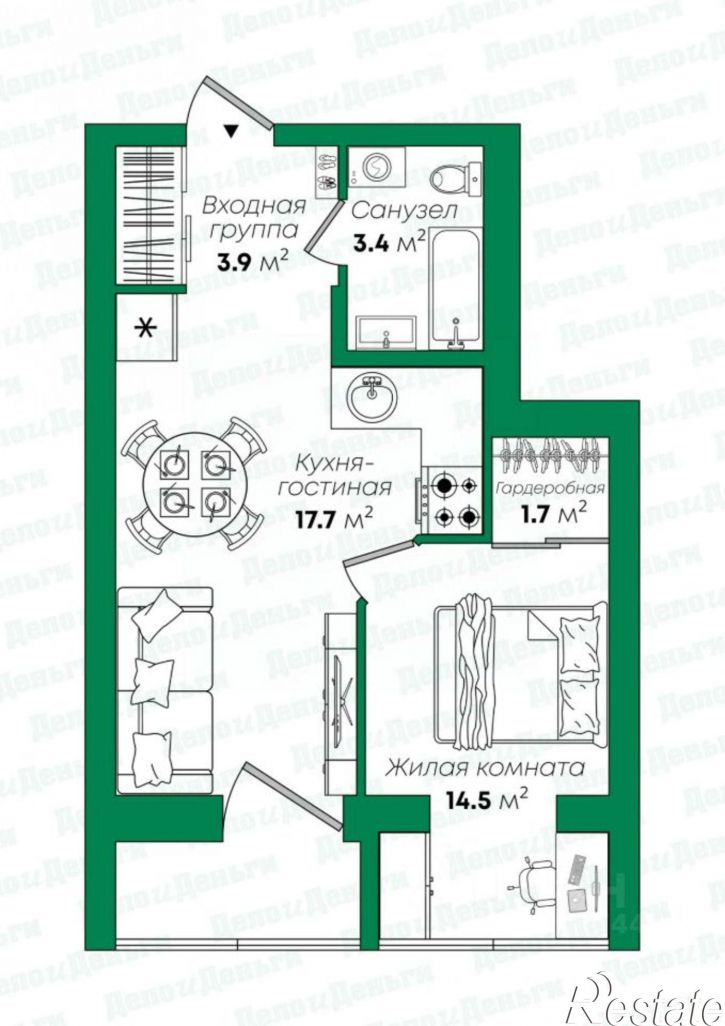 2-комн квартира улица Свердлова, 28А,  д. 28А