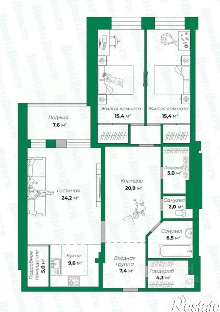 2-комн квартира ул Морозовская, 56,  д. 56
