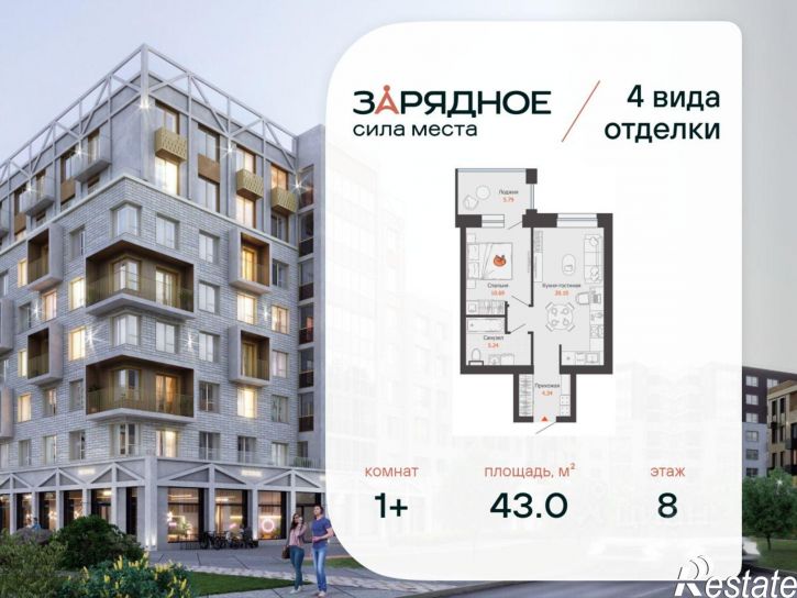 1-комн квартира в новом доме улица 4-й Пятилетки, 103,  д. 103