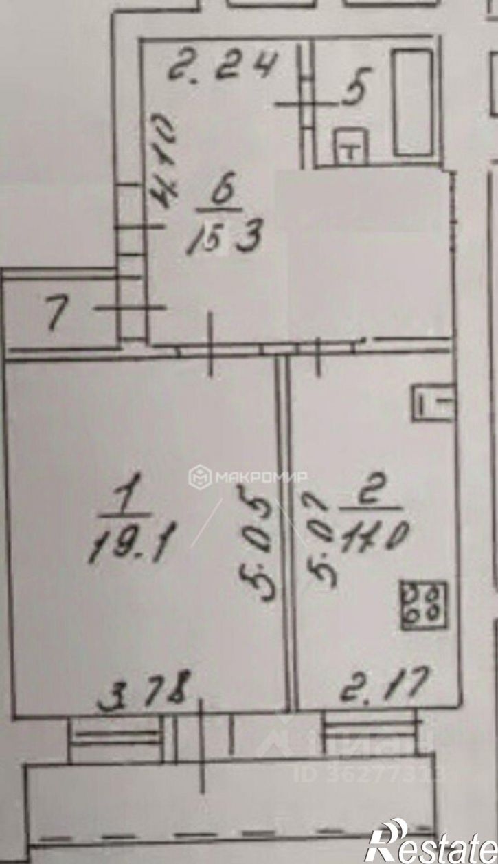 2-комн квартира ул Красноармейская, 5,  д. 5