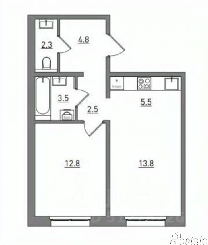 1-комн квартира в новом доме ул Слобода Курочкины, 19,  д. 19