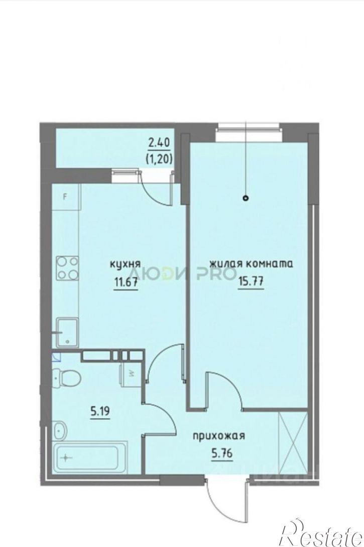 1-комн квартира в новом доме Хлебозаводской проезд, 30,  д. 30