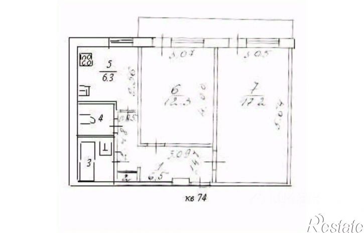 2-комн квартира ул Индустриальная, 8Б,  д. 8Б