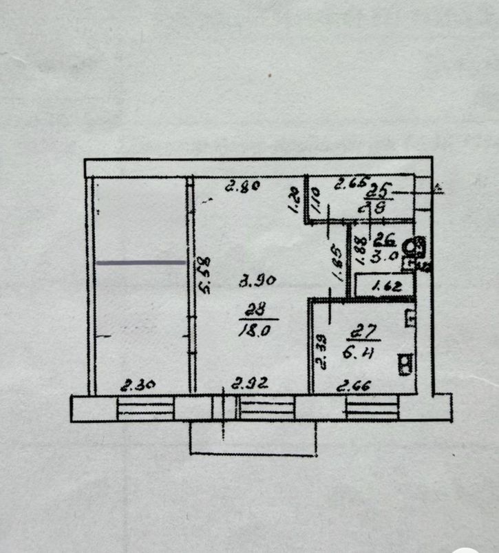 2-комн квартира Ивана Попова ул, 26