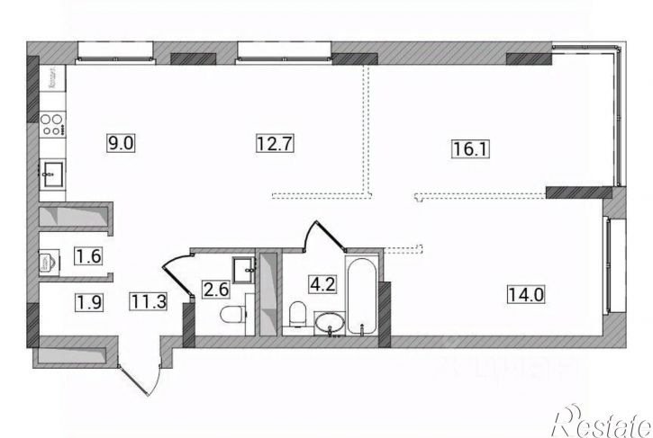 3-комн квартира в новом доме Мелькомбинатовский пр-д, 4,  д. 4