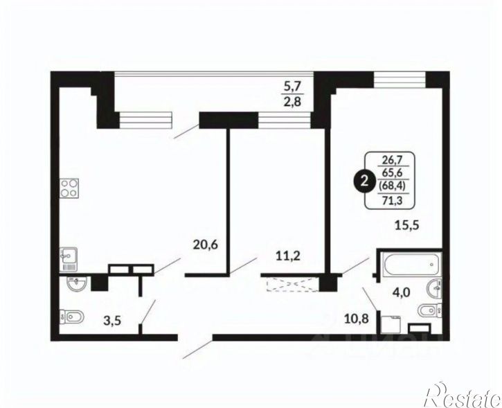 2-комн квартира ул Воровского, 97,  д. 97