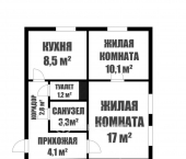 2-комн, 47кв м, этаж 3/3 ул Верхосунская, 9А