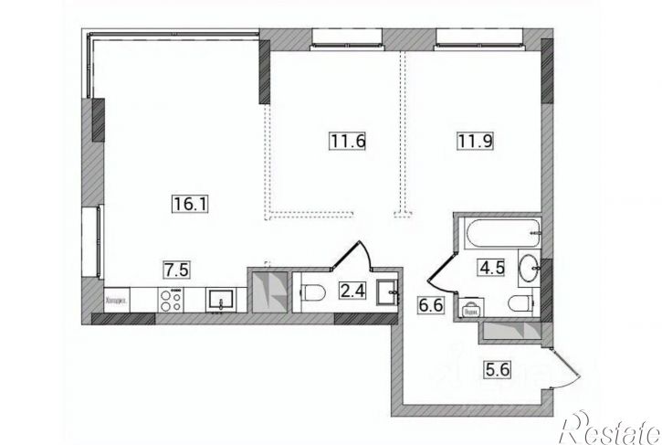 3-комн квартира в новом доме Мелькомбинатовский пр-д, 4,  д. 4