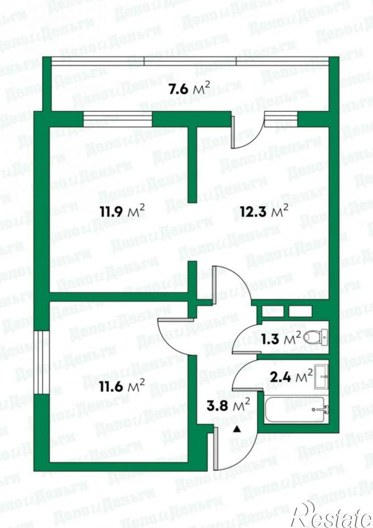2-комн квартира ул Зеленина, 7а,  д. 7а