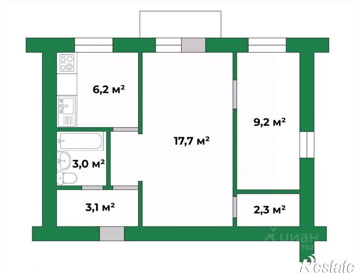 2-комн квартира ул Никитская, 6,  д. 6