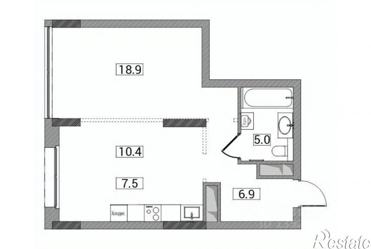 2-комн квартира в новом доме Мелькомбинатовский пр-д, 4,  д. 4