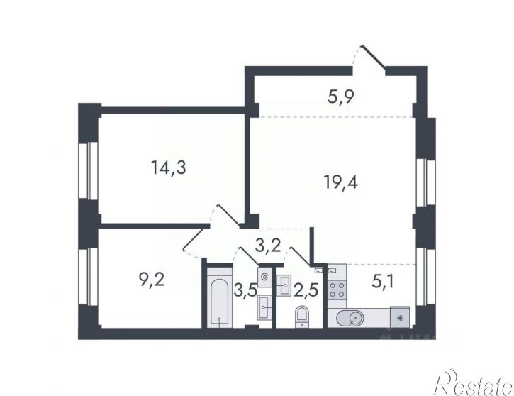 3-комн квартира в новом доме ул Слобода Курочкины, 13,  д. 13