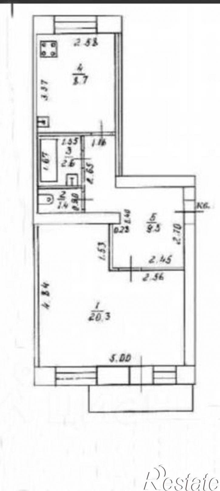 1-комн квартира Школьный пер, 5,  д. 5