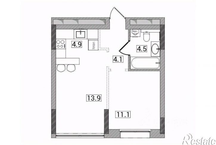 2-комн квартира в новом доме Мелькомбинатовский пр-д, 4,  д. 4