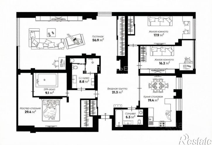 4-комн квартира ул Чапаева, 13,  д. 13