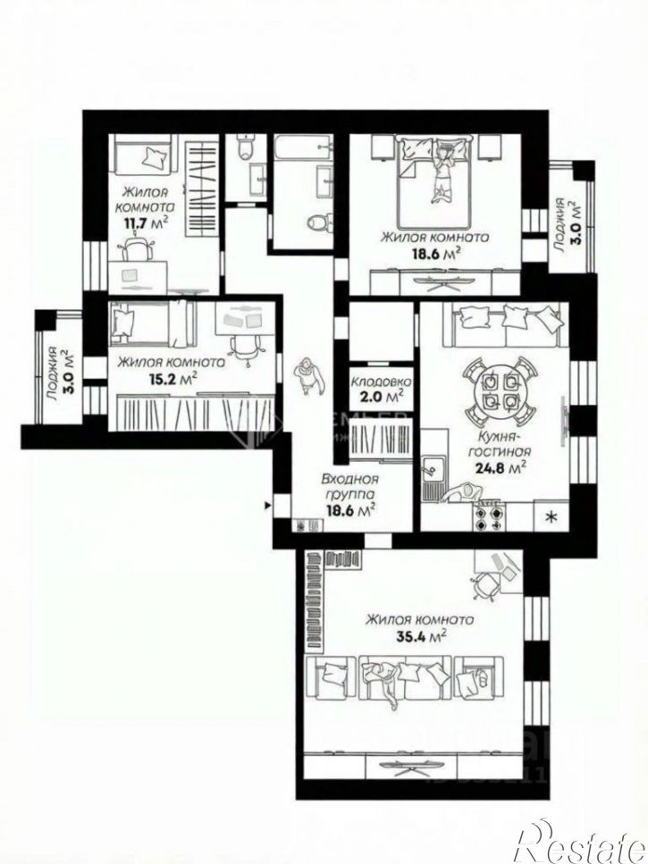 5-комн квартира ул Никитская, 145А,  д. 145А