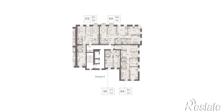 3-комн квартира в новом доме улица Горького, 2А,  д. 2А